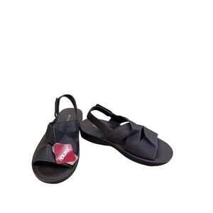 Ndure Mens Brown Leather Slip-On Sandals Size 10 SKU 8303